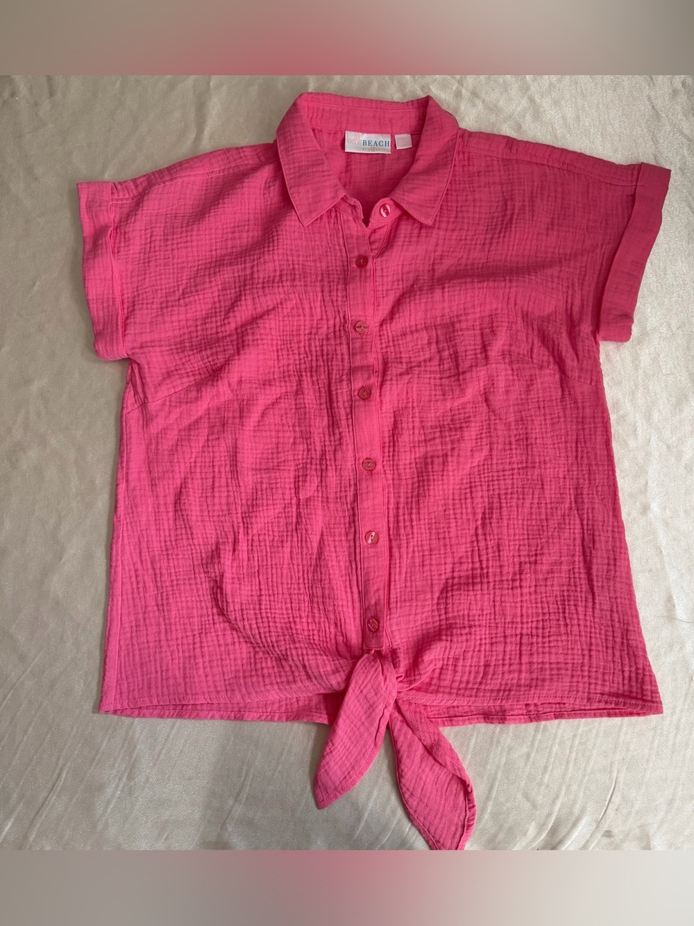 Belle Beach by Kim Gravel Gauze Tie Front Top small a602627